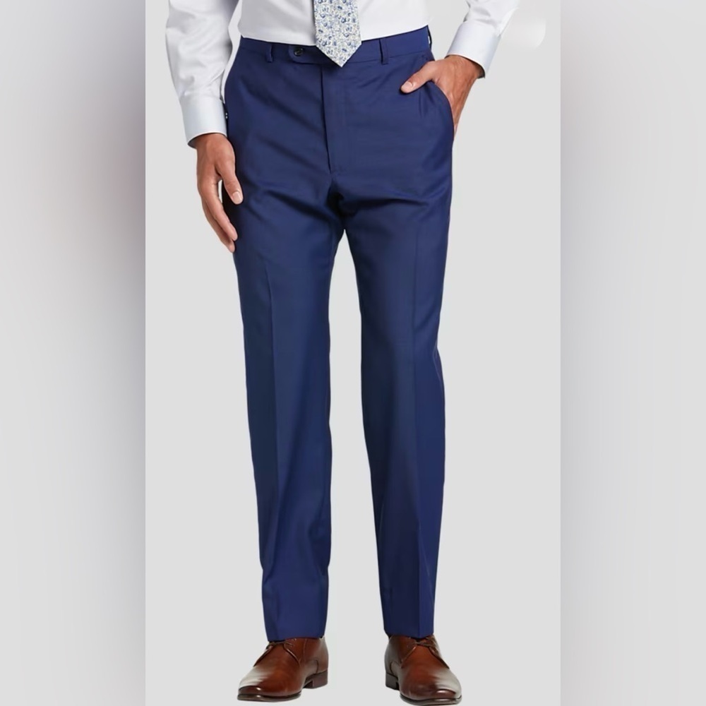 Tom James Executive Collection Custom Navy Dress Pants Size 32 x 29 Classic Fit